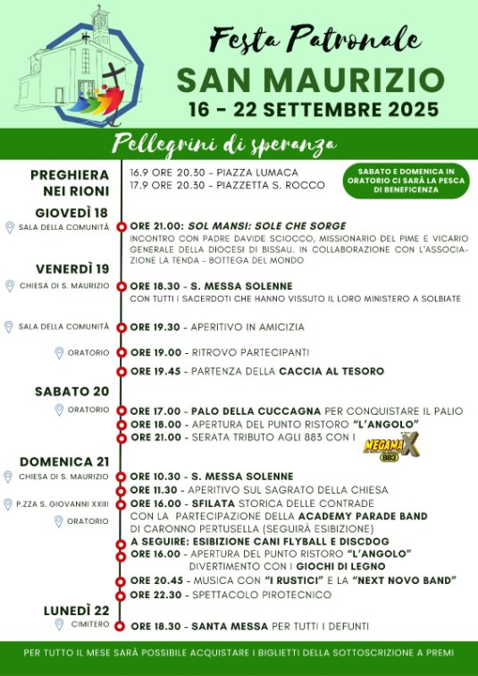 Programma dettagliato della festa di S. Maurizio