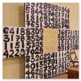 Croce con sequenza numerica di Fibonacci